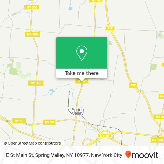 Mapa de E St Main St, Spring Valley, NY 10977