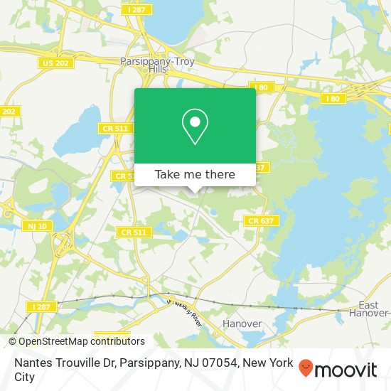 Mapa de Nantes Trouville Dr, Parsippany, NJ 07054