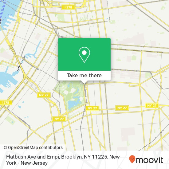 Flatbush Ave and Empi, Brooklyn, NY 11225 map