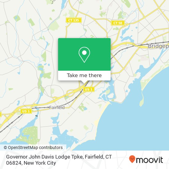 Governor John Davis Lodge Tpke, Fairfield, CT 06824 map