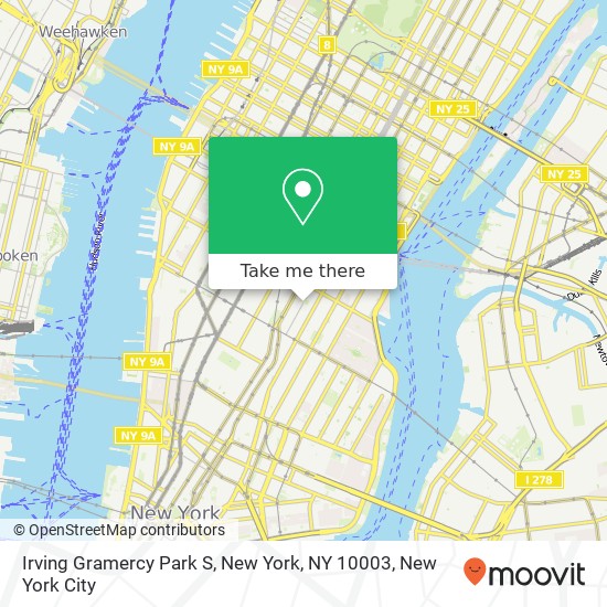 Irving Gramercy Park S, New York, NY 10003 map