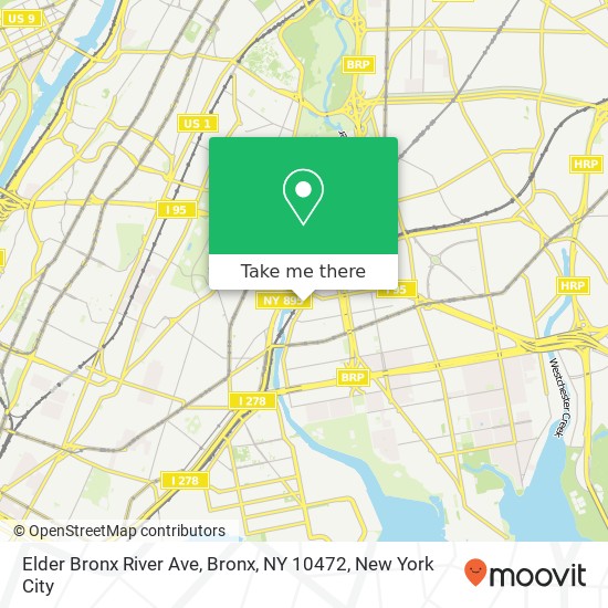 Mapa de Elder Bronx River Ave, Bronx, NY 10472