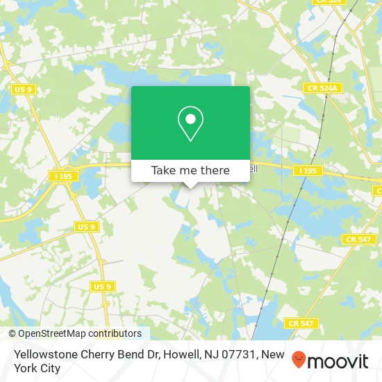 Yellowstone Cherry Bend Dr, Howell, NJ 07731 map