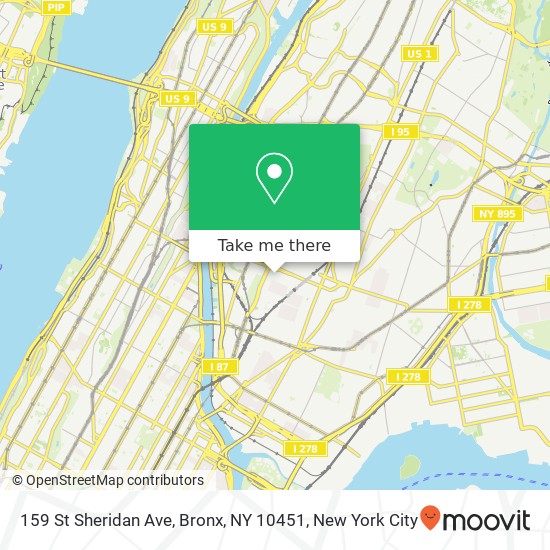 159 St Sheridan Ave, Bronx, NY 10451 map
