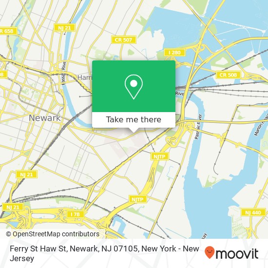 Ferry St Haw St, Newark, NJ 07105 map