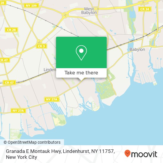 Granada E Montauk Hwy, Lindenhurst, NY 11757 map