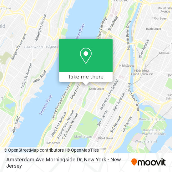 Mapa de Amsterdam Ave Morningside Dr