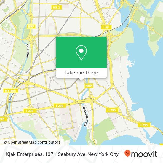 Kjak Enterprises, 1371 Seabury Ave map
