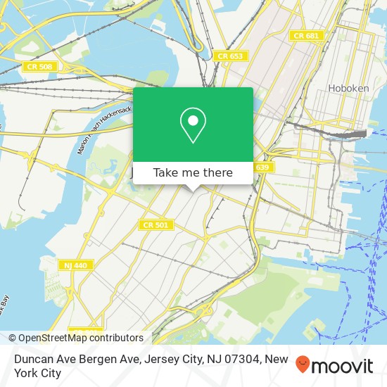 Duncan Ave Bergen Ave, Jersey City, NJ 07304 map