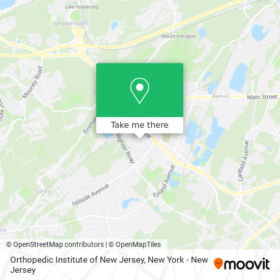 Mapa de Orthopedic Institute of New Jersey