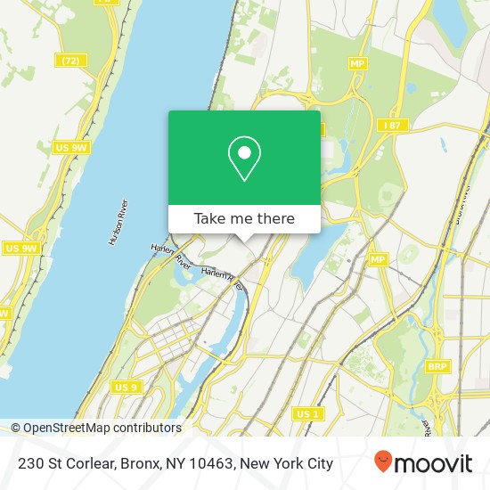 Mapa de 230 St Corlear, Bronx, NY 10463