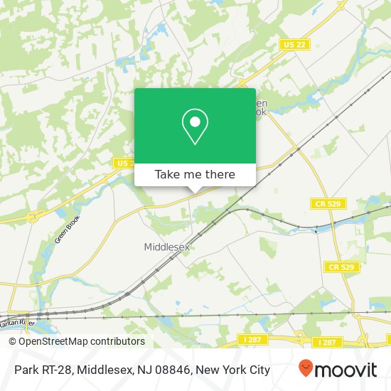 Mapa de Park RT-28, Middlesex, NJ 08846