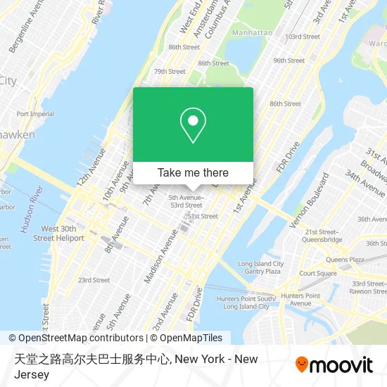 Mapa de 天堂之路高尔夫巴士服务中心