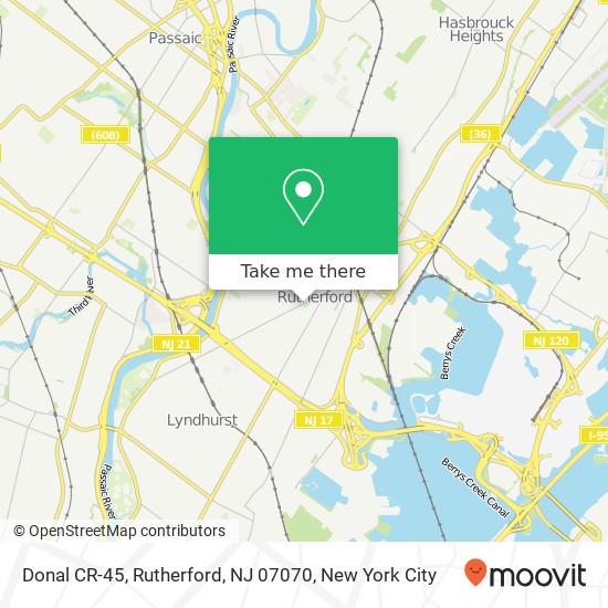 Donal CR-45, Rutherford, NJ 07070 map