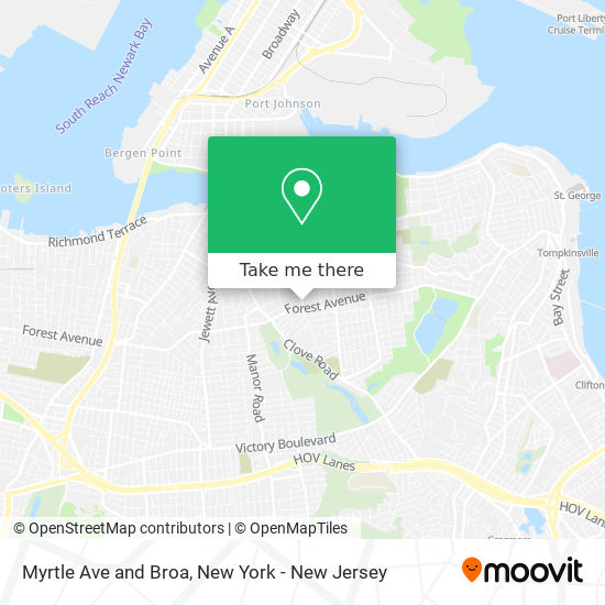 Mapa de Myrtle Ave and Broa