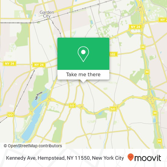 Kennedy Ave, Hempstead, NY 11550 map
