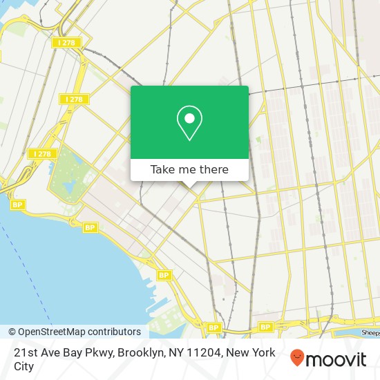 21st Ave Bay Pkwy, Brooklyn, NY 11204 map