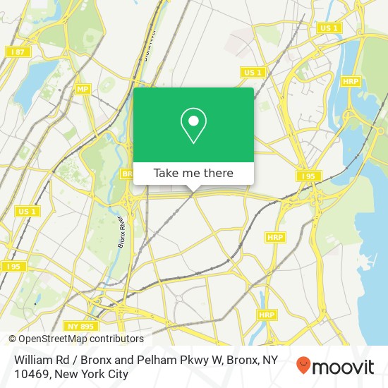 William Rd / Bronx and Pelham Pkwy W, Bronx, NY 10469 map