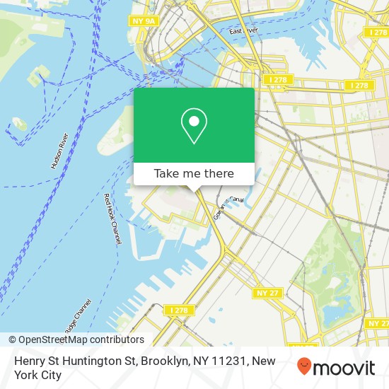 Henry St Huntington St, Brooklyn, NY 11231 map