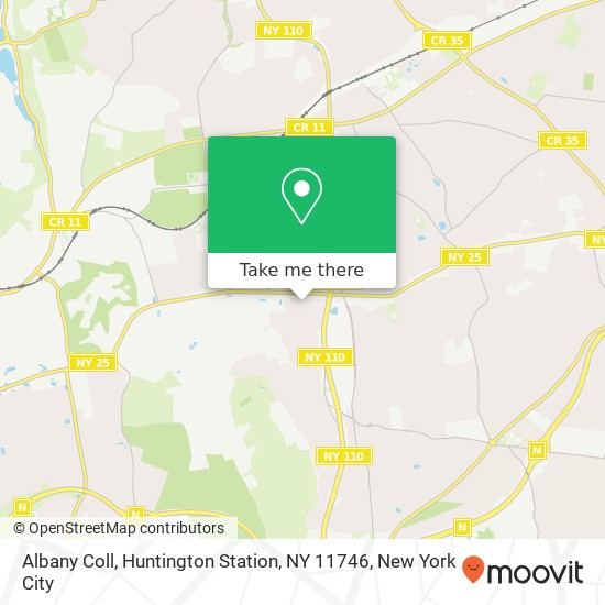 Mapa de Albany Coll, Huntington Station, NY 11746