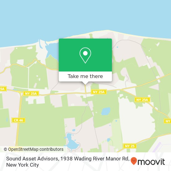 Mapa de Sound Asset Advisors, 1938 Wading River Manor Rd