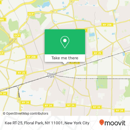 Mapa de Kee RT-25, Floral Park, NY 11001