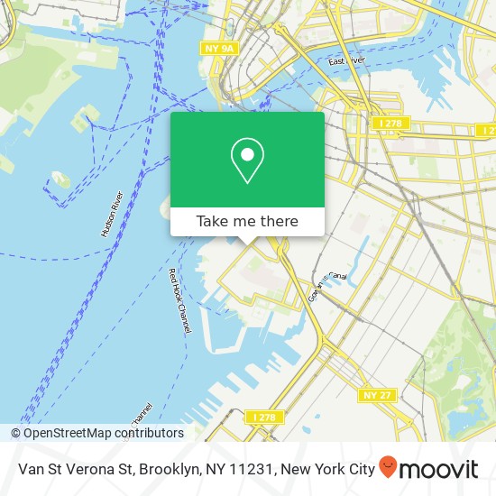 Mapa de Van St Verona St, Brooklyn, NY 11231