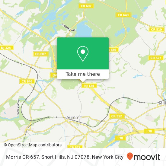 Morris CR-657, Short Hills, NJ 07078 map