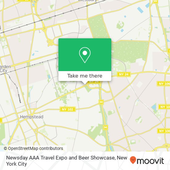 Mapa de Newsday AAA Travel Expo and Beer Showcase