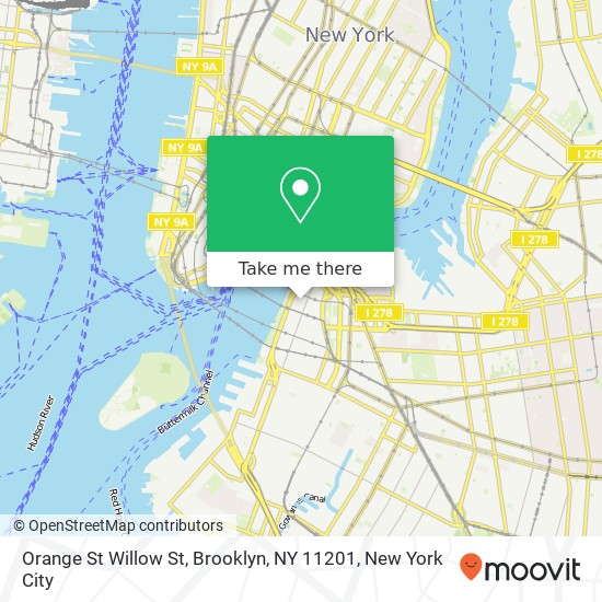 Orange St Willow St, Brooklyn, NY 11201 map