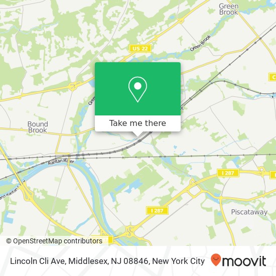 Mapa de Lincoln Cli Ave, Middlesex, NJ 08846