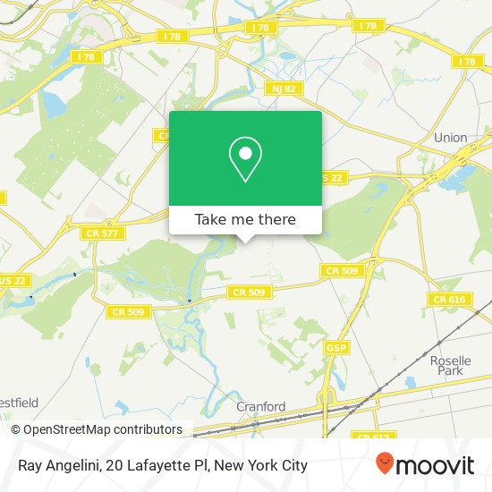 Mapa de Ray Angelini, 20 Lafayette Pl