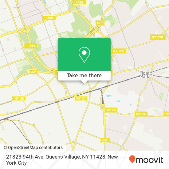 Mapa de 21823 94th Ave, Queens Village, NY 11428