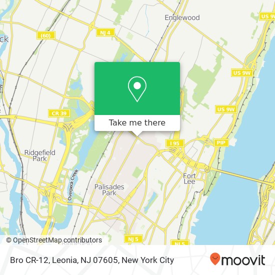 Mapa de Bro CR-12, Leonia, NJ 07605