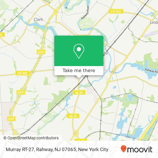 Mapa de Murray RT-27, Rahway, NJ 07065