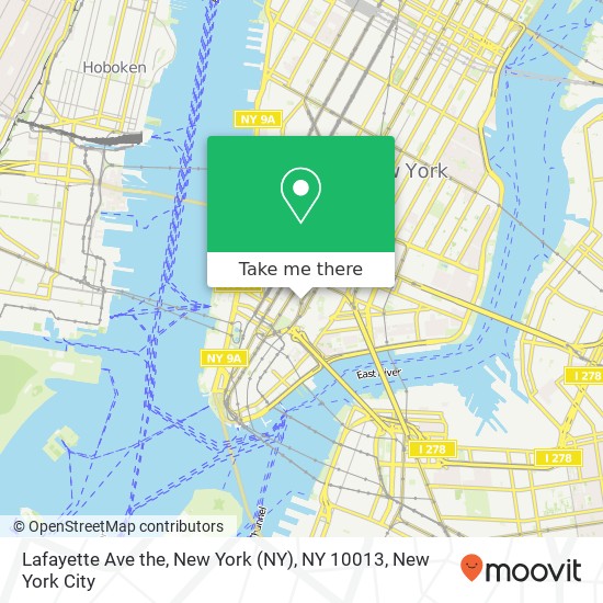 Lafayette Ave the, New York (NY), NY 10013 map
