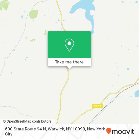 600 State Route 94 N, Warwick, NY 10990 map