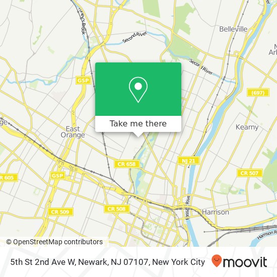 5th St 2nd Ave W, Newark, NJ 07107 map