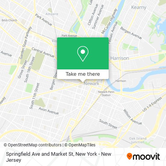 Mapa de Springfield Ave and Market St