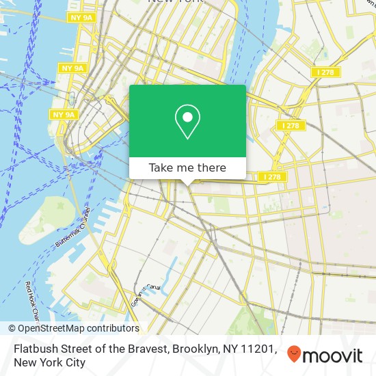 Mapa de Flatbush Street of the Bravest, Brooklyn, NY 11201