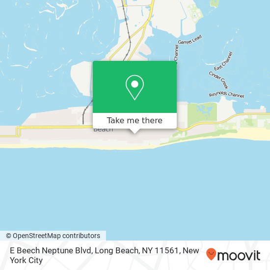 Mapa de E Beech Neptune Blvd, Long Beach, NY 11561