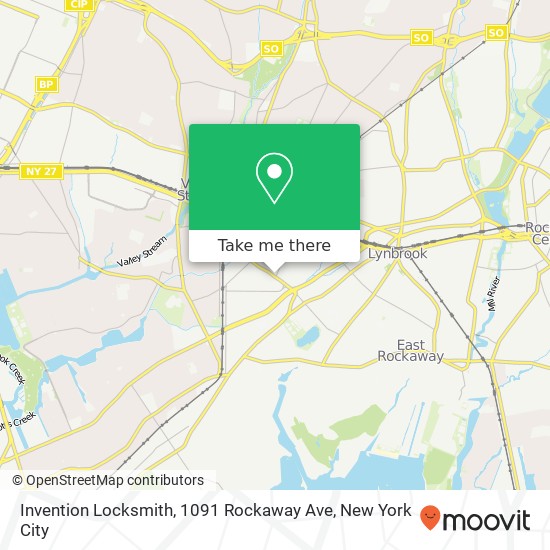 Mapa de Invention Locksmith, 1091 Rockaway Ave