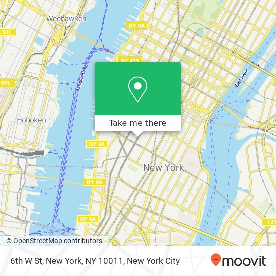 6th W St, New York, NY 10011 map