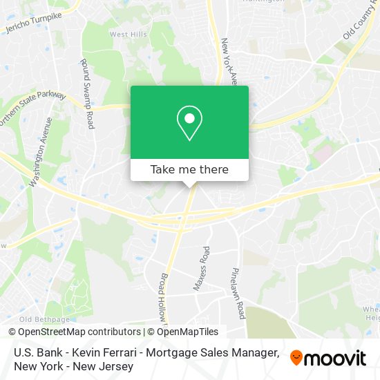 U.S. Bank - Kevin Ferrari - Mortgage Sales Manager map