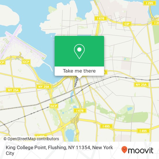 King College Point, Flushing, NY 11354 map