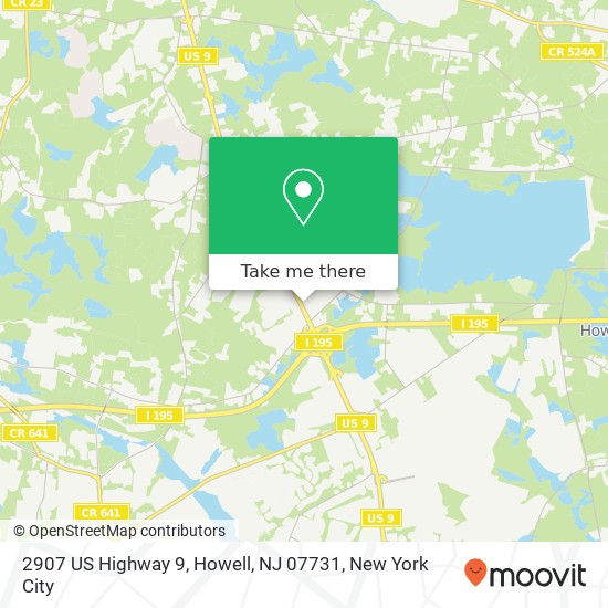 Mapa de 2907 US Highway 9, Howell, NJ 07731
