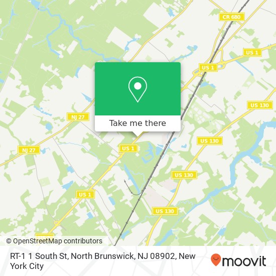 Mapa de RT-1 1 South St, North Brunswick, NJ 08902