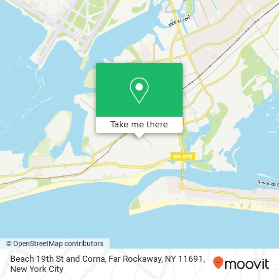 Mapa de Beach 19th St and Corna, Far Rockaway, NY 11691
