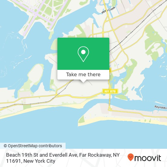 Mapa de Beach 19th St and Everdell Ave, Far Rockaway, NY 11691