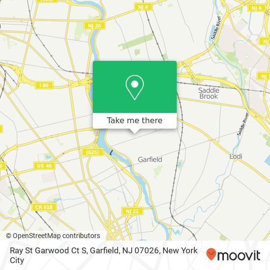 Mapa de Ray St Garwood Ct S, Garfield, NJ 07026